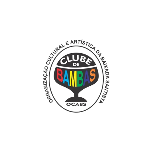 Troféu estilizado com escritos dentro Clube de Bambas - OCABS.