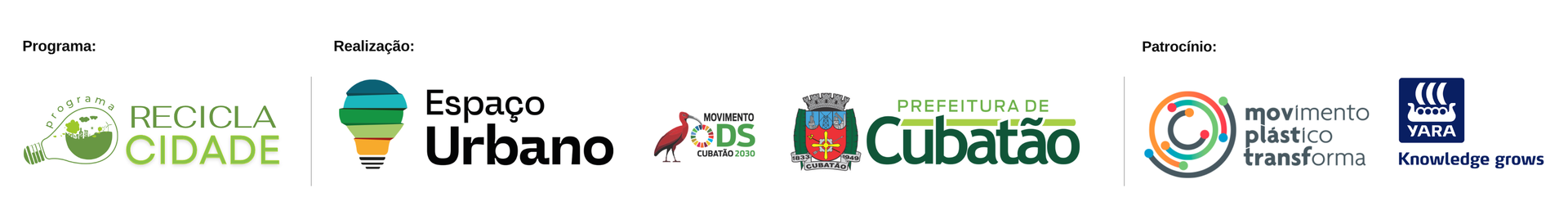 Barra de logos do programa.